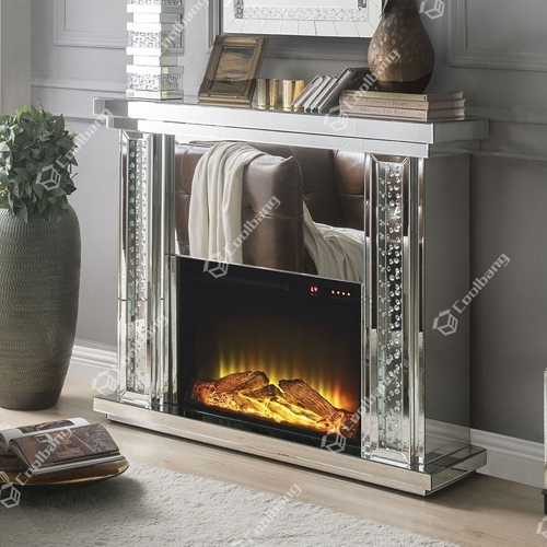 Living Room Funriture Crystal Mirrored Fireplace-CBFK06