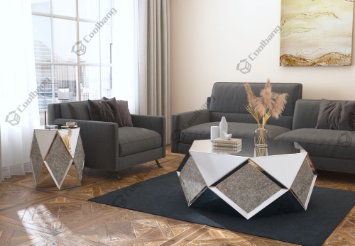 Top quality unique glass triangle coffee tables coffee table