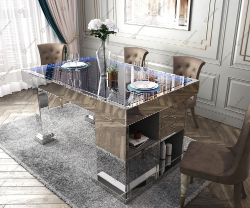 Modern LED popular crushed diamond Bar Table dining table